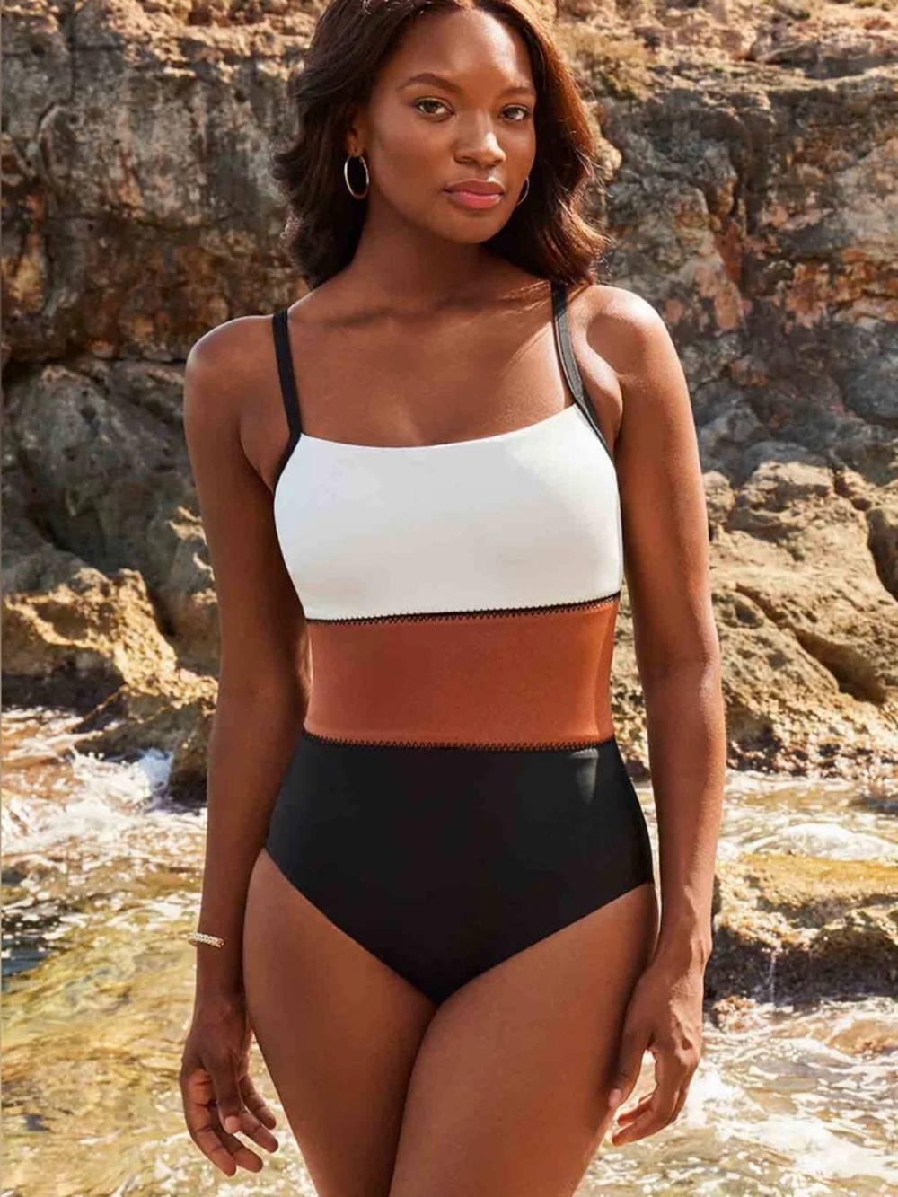 🆕 MIRACLESUIT Spectra Trifecta One Piece Swimsuit Women’s Size 8 Color Block